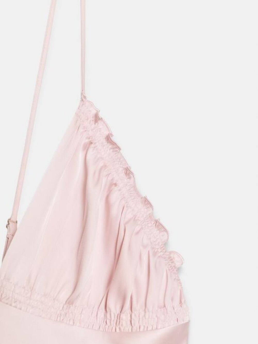 ZARA GATHERED SATIN EFFECT MIDI DRESS - Picture 9 of 9